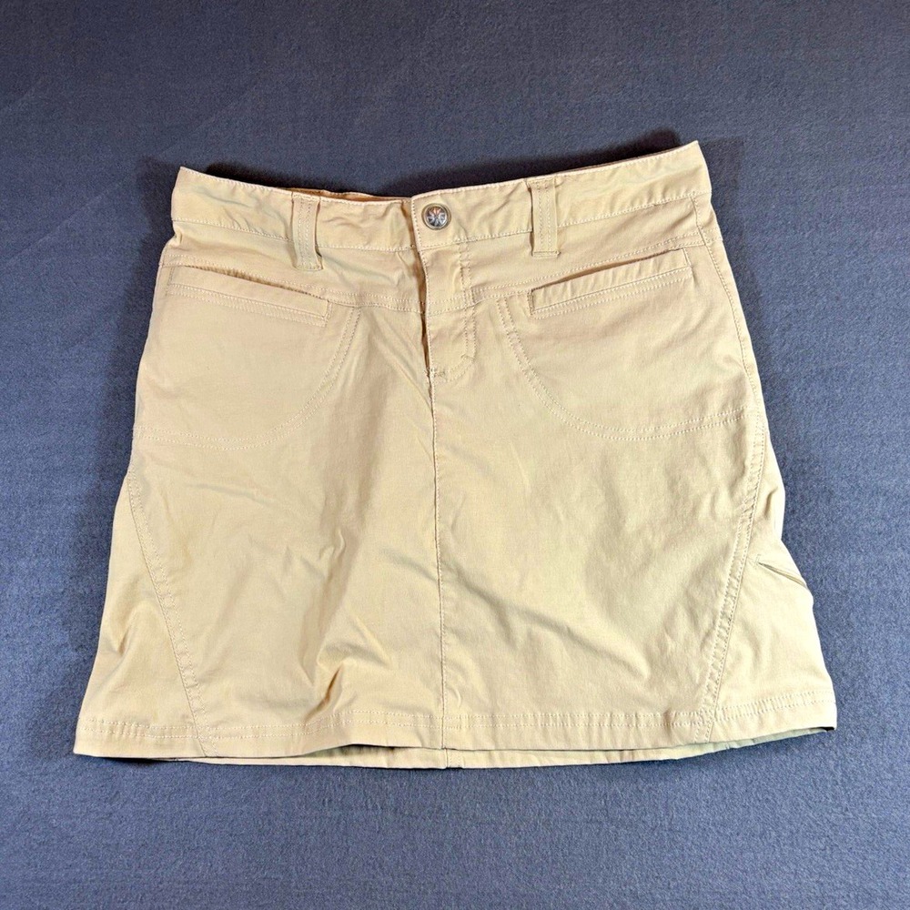 Athleta Dipper Skort Women 4 Khaki Nylon Athletic Hiking Gorpcore Utility 773823
